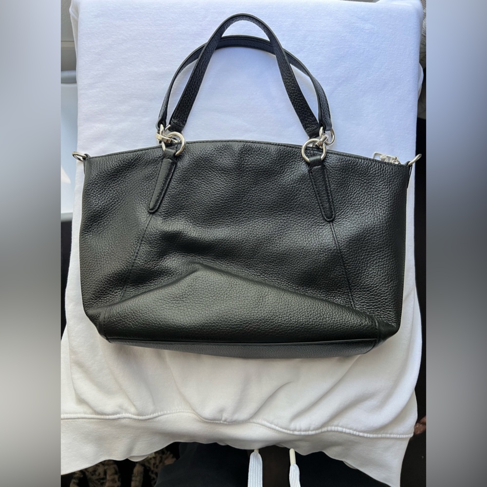 Coach Kelsey Black Leather Crossbody Purse - Picture 6 of 11